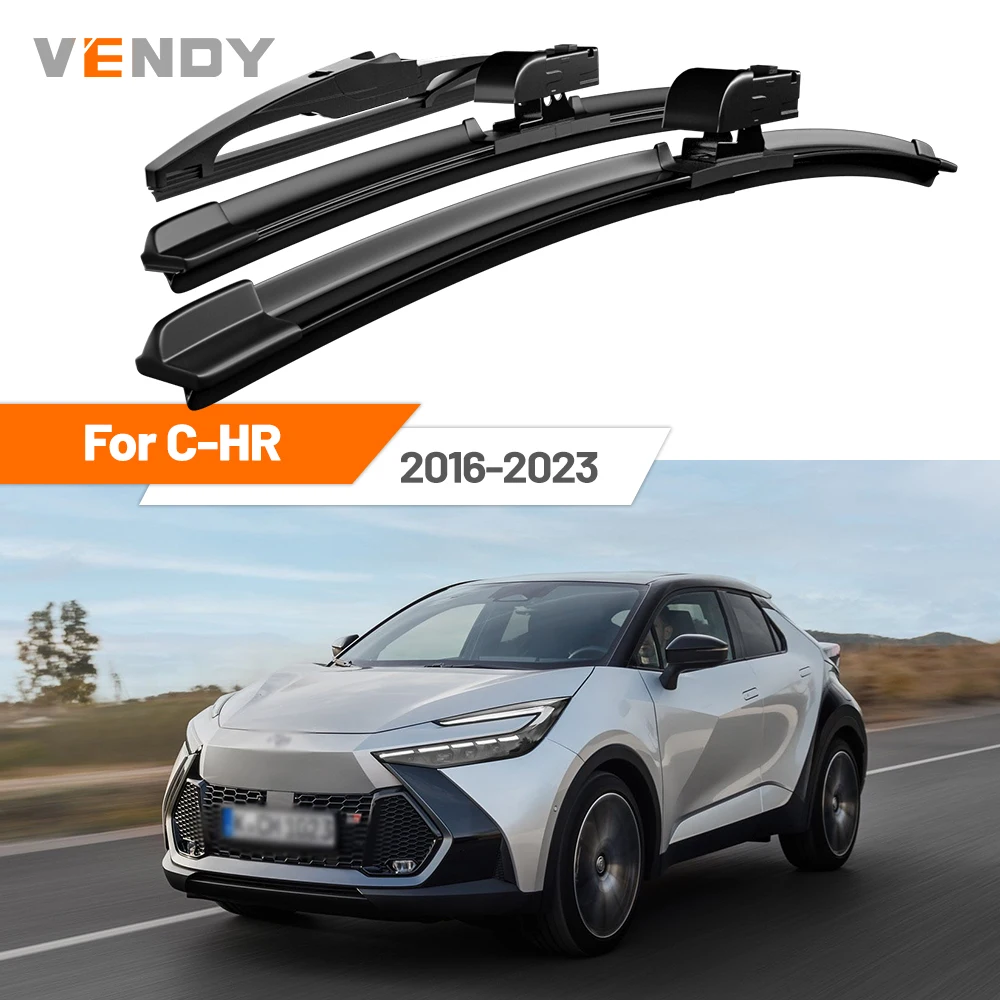 

For Toyota C-HR 2016-2023 2017 2018 2019 2020 2021 2022 Front & Rear Windshield Wiper Blades Windscreen Wipers Set Accessories