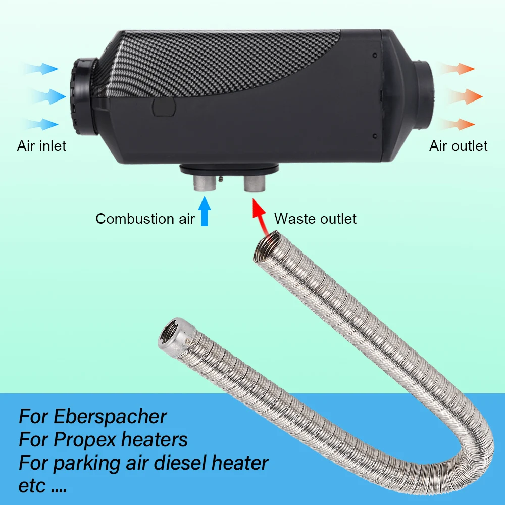 24mm Diesel-Standheizung Edelstahl-Auspuffrohr 0,6/1/1,2/2M Universal für Eberspacher Webasto Autoheizungsteile – Detail 7