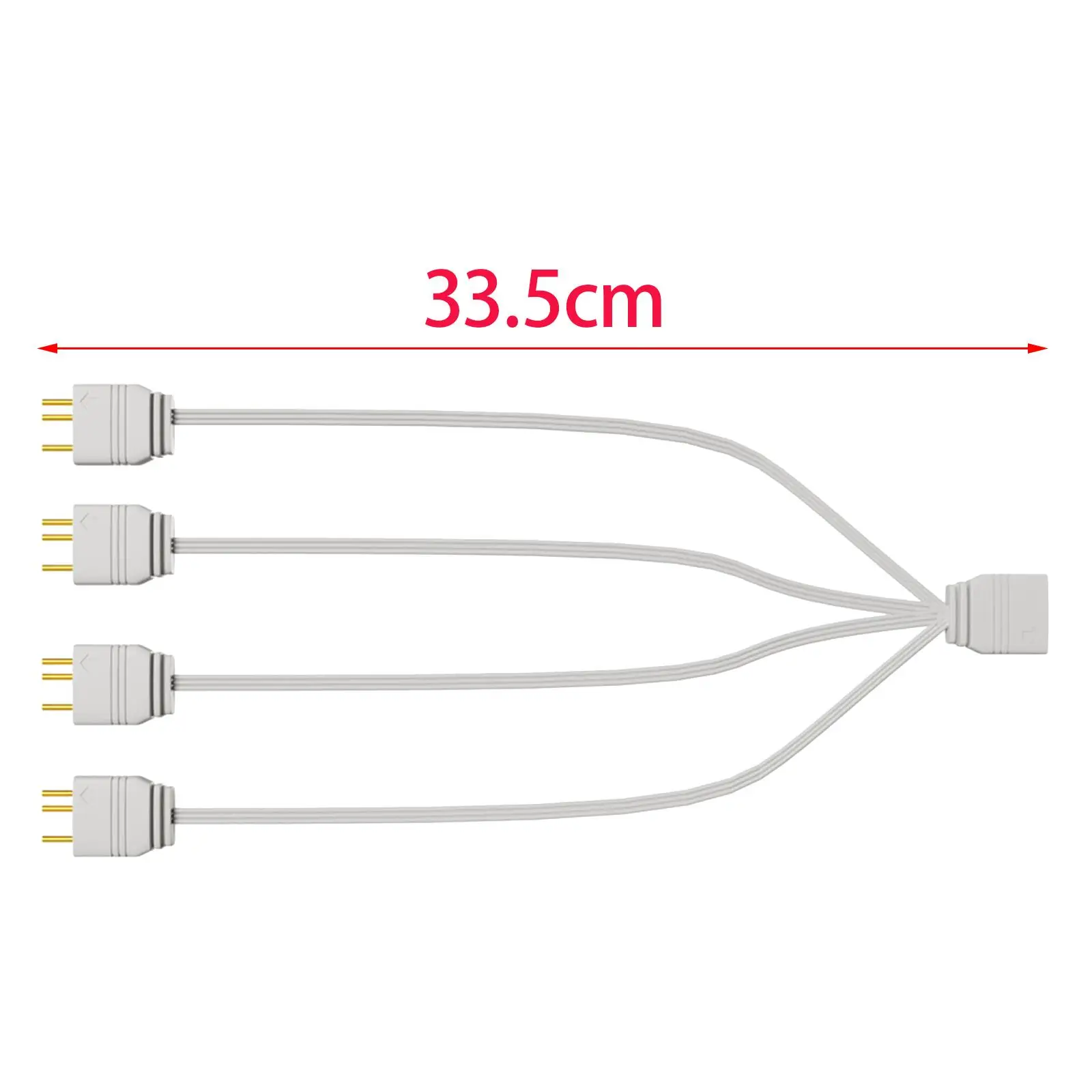 Argb Splitter 5V 3-poliges Chassis-Speicher-Stromkabel für PC-Desktop-Lüfter