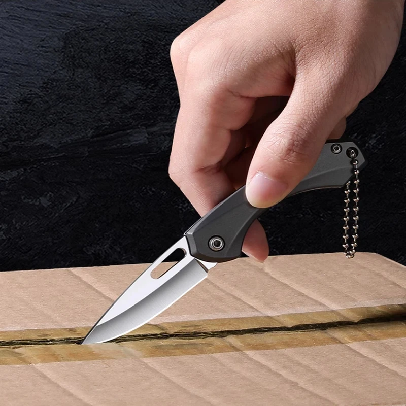 Fruit knife Folding portable knife Edge High hardness household multi-purpose knife Mini carry outdoor survival knife