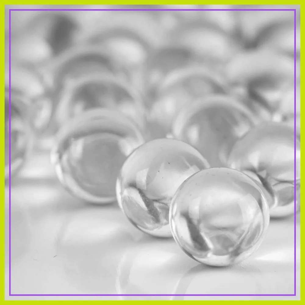 

1 Inch Clear Glass Marble Vase Fillers, 1 LB Bag (Approx. 18-25 Pieces) for Decorative Mosaic, Aquarium, Floral Arrangements