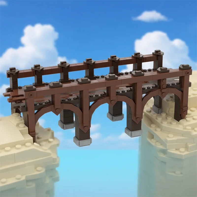 430 Pièces Pont Urbain en Bois MOC, Blocs de Construction Modulaires Personnalisables, Briques Éducatives pour Enfants, Design Populaire, Jouet DIY à Assembler pour Garçons, Cadeau