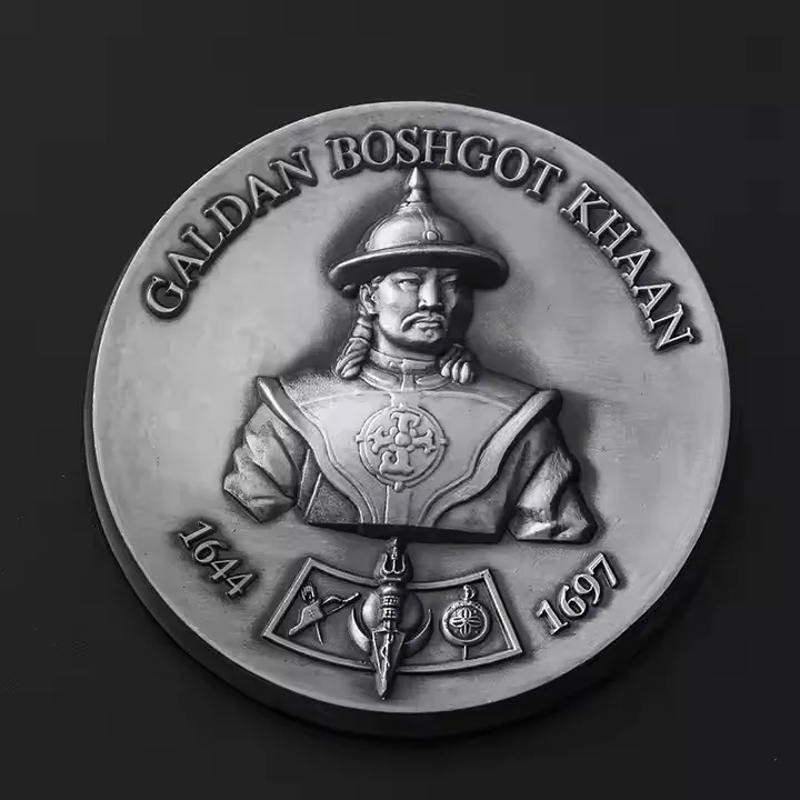 

Embossing Old Zinc Alloy Metal Coin Customize Antique Silver Coins Double - Sided Souvenirs 3D Statue Commemorative Coin