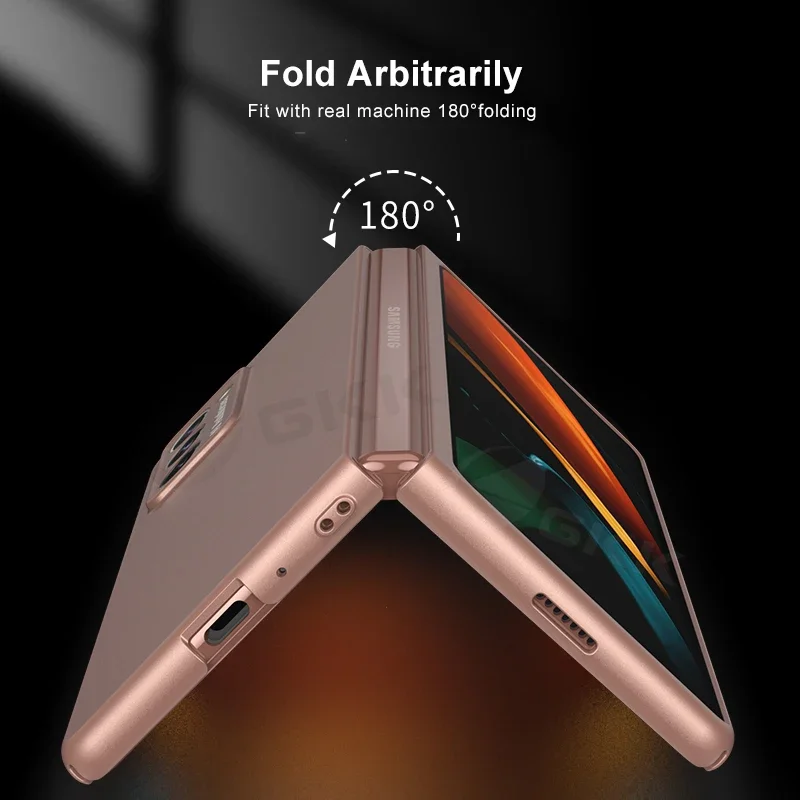 Ultra-thin Armor Plastic Case For Samsung Galaxy Z Fold 2 Outer Screen Glass Protective Matte Cover For Samsung Z Fold2 5G Case