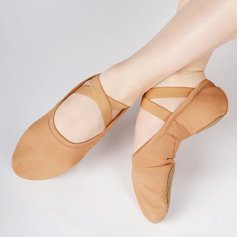 Ballerine per le donne scarpe da ballo per balletto con suola divisa pantofole da ballo per pratica di balletto elastico per adulti