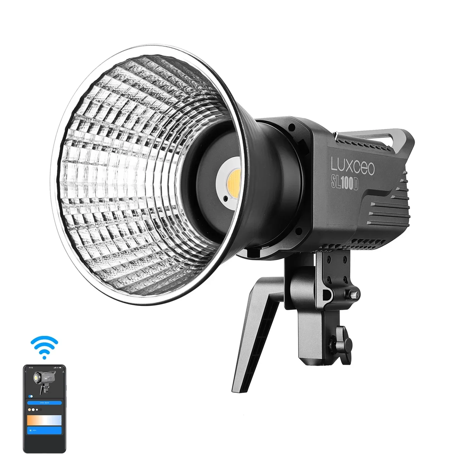 LUXCEO SL100D LED Video Light Bi-Color 2700-6500K 100W Bowens Mount Studio Lighting With APP Control For Professinal Photography