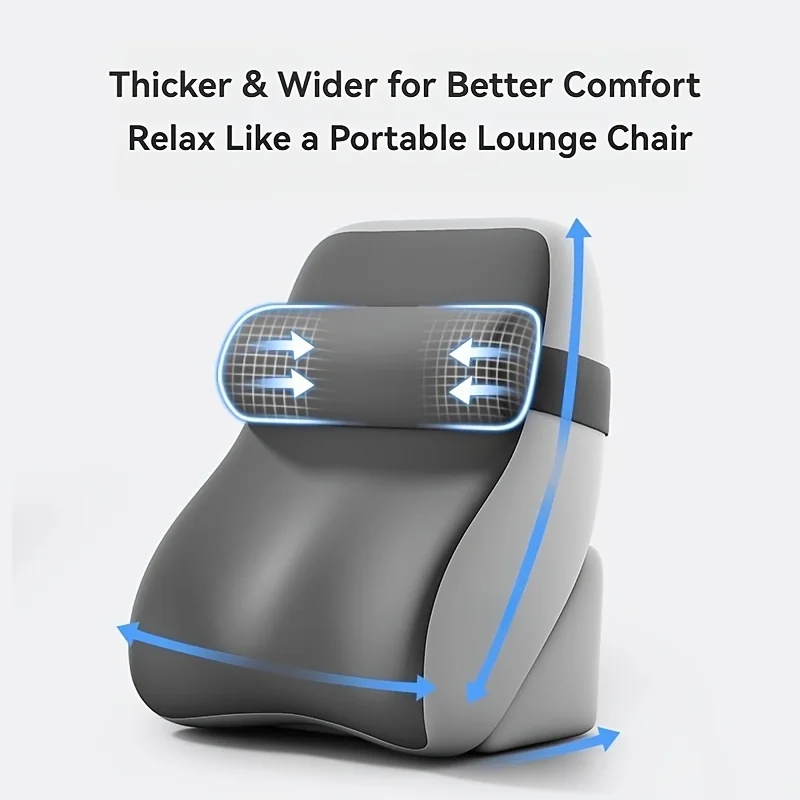 NEW Reading Pillow for Sitting in Bed Ergonomic Wedge Back Pillow XL Side Pockets Removable Cover Working Nursing Lightweight