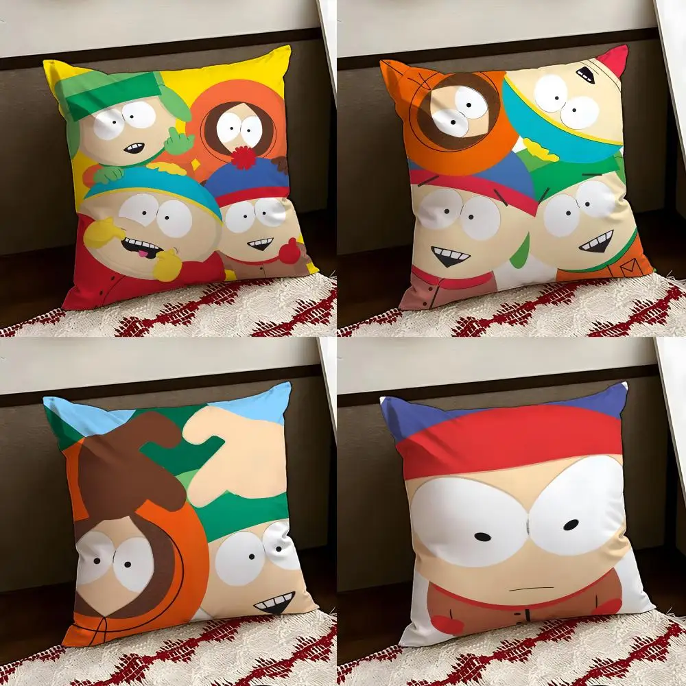 

Наволочка с мультяшным аниме-принтом South Park, двусторонняя, мягкая, прочная, для дома и автомобиля, универсальная для повседневного комфорта