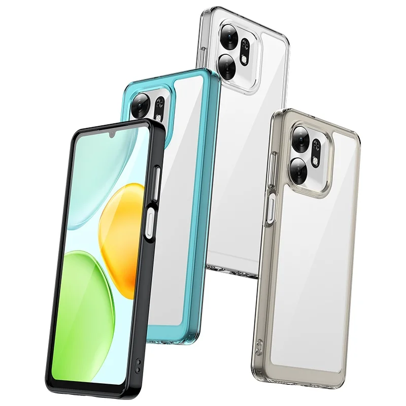 

Чехол для Honor X6D, новый бампер-накладка, роскошный защитный противоударный прозрачный чехол с цветной рамкой для Huawei Honor X6D