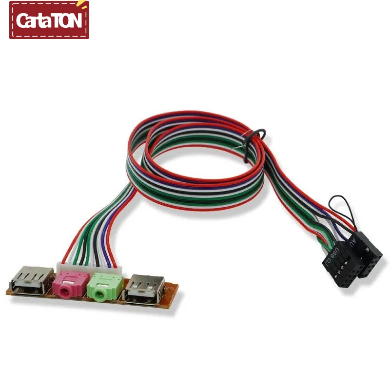 PC Computer USB Port Audio Headset Microphone Cable Support Front Panel