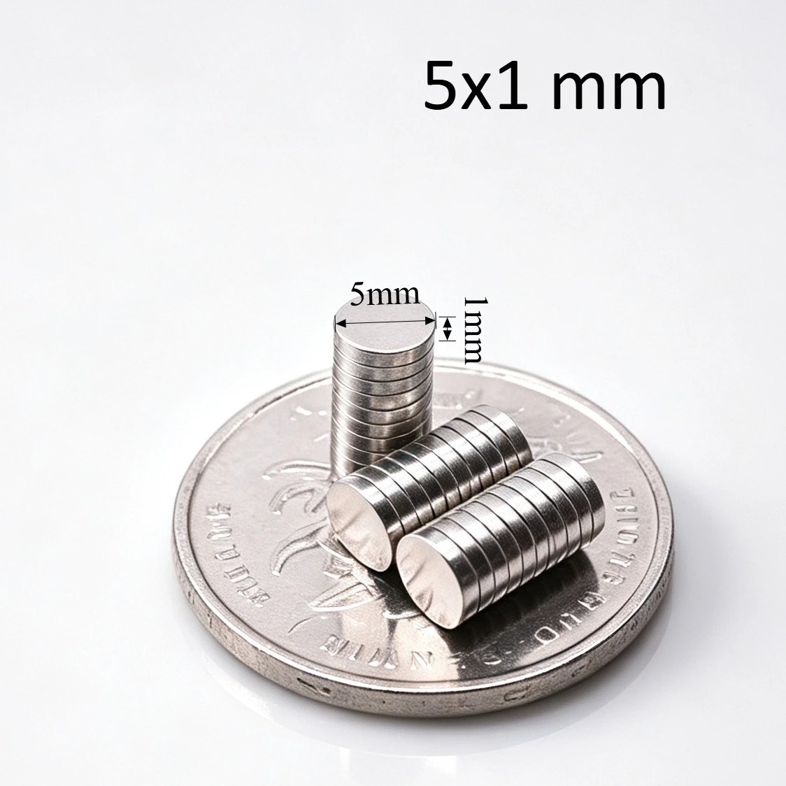 5X1MM N35 Mini Small Round Disc Neodymium Magnet Super Thin Powerful Permanent NdFeB Rare Earth Magnetic Magnet 5X1MM