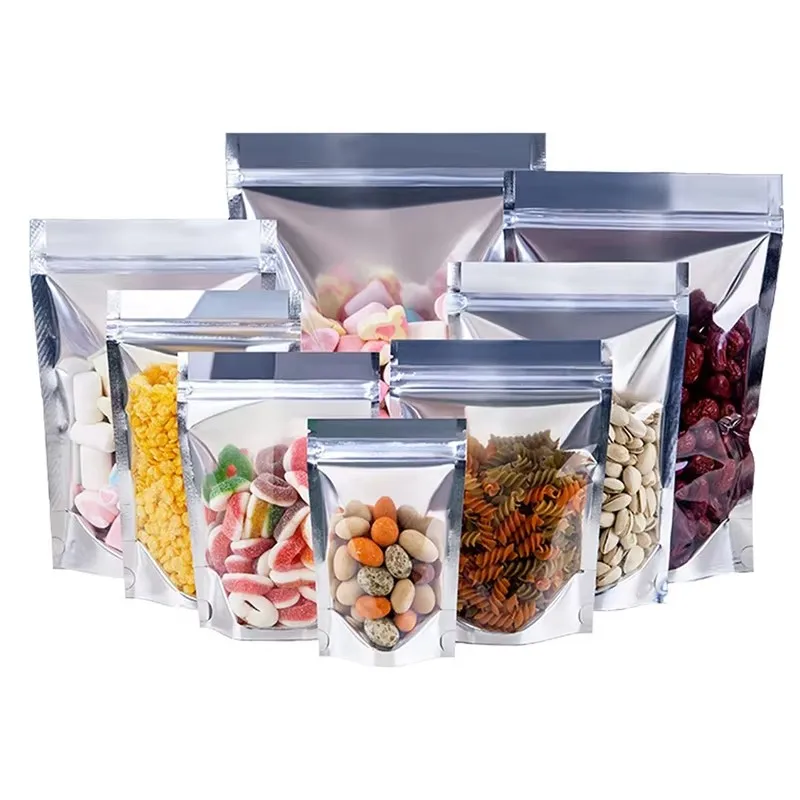 1000Pcs/Lot Mylar Bags for Food Storage Resealable Clear Mylar Bags Stand Up Pouches Large Smell Proof Food Storage Bags