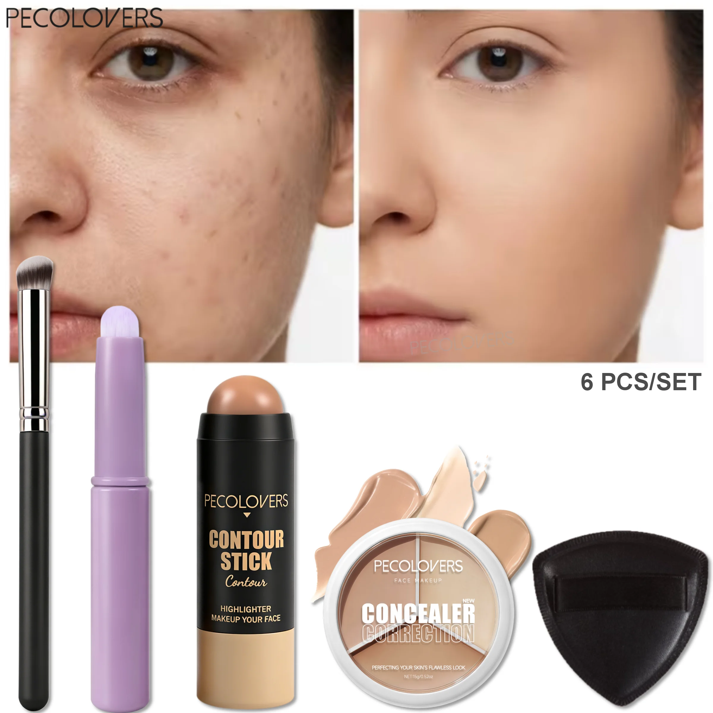 Contour Palette Stick - Conjunto de Maquiagem Facial Completo com