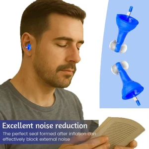 Inflatable earplugs noise reduction earplugs earplugs protective plugs comfortable reusable waterproof soft innovation