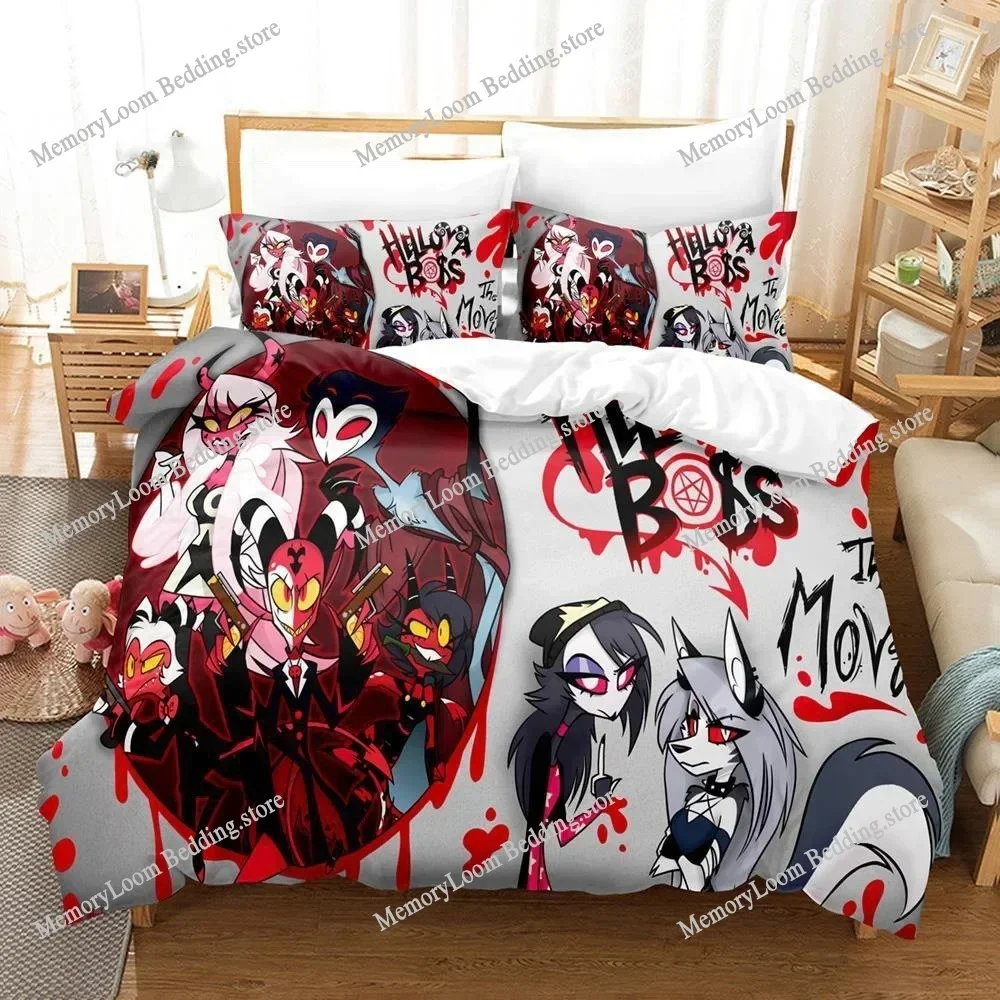 3D Printed Helluva Boss Bedding Set Duvet Cover Cover Single Twin Quilt Adult Kids Bedclothes Duvetcover Sets Home Textile