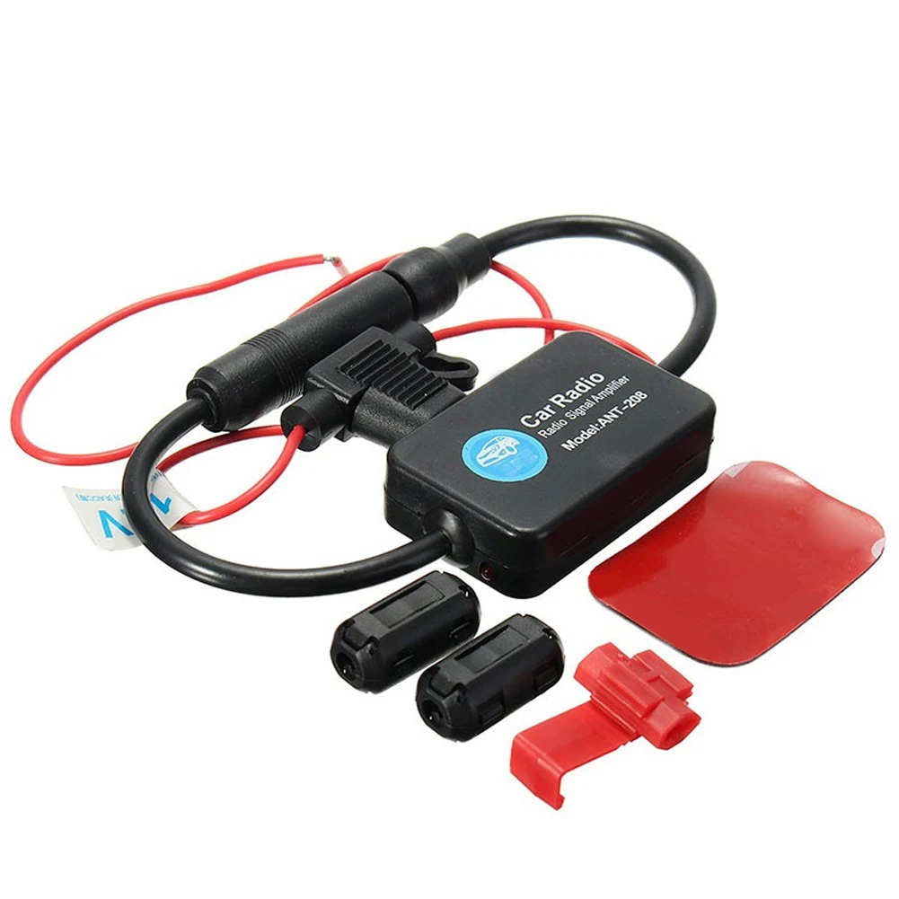 Wzmacniacz sygnału radiowego ANT-208 12V, wzmacniacz sygnału FM/AM z redukcją zakłóceń, 88-108 MHz, antena samochodowa, wzmacniacz antenowy do radia samochodowego.