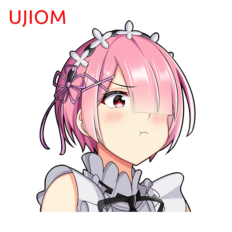 UJIOM Rem Ram Kawaii Wall Sticker Fashion Amusing Anime Character Occlusion Scratch PVC Decal Exquisite Wallpapers For Kids