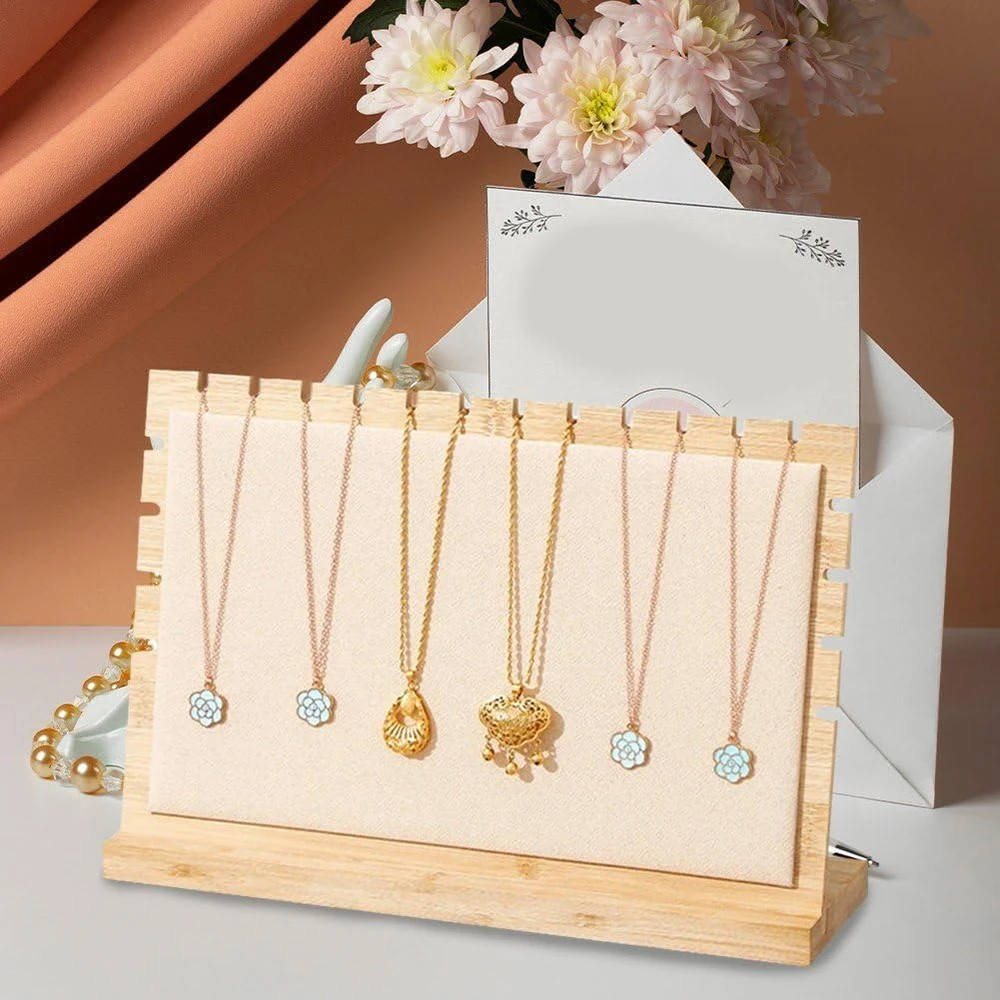 

Creative Solid Wooden Necklace Jewelry Display Rack Organizer Jewelry Bracelet Chain Holder Accessories Necklaces Decoration