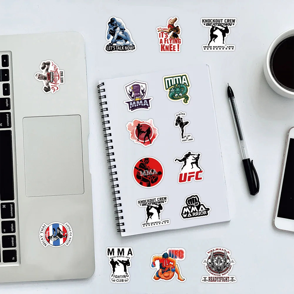 10/30/52PCS Cool Boxing Wrestling Sport Cartoon Sticker DIY Phone Laptop Luggage Skateboard Graffiti Decals Fun for Kid Toy