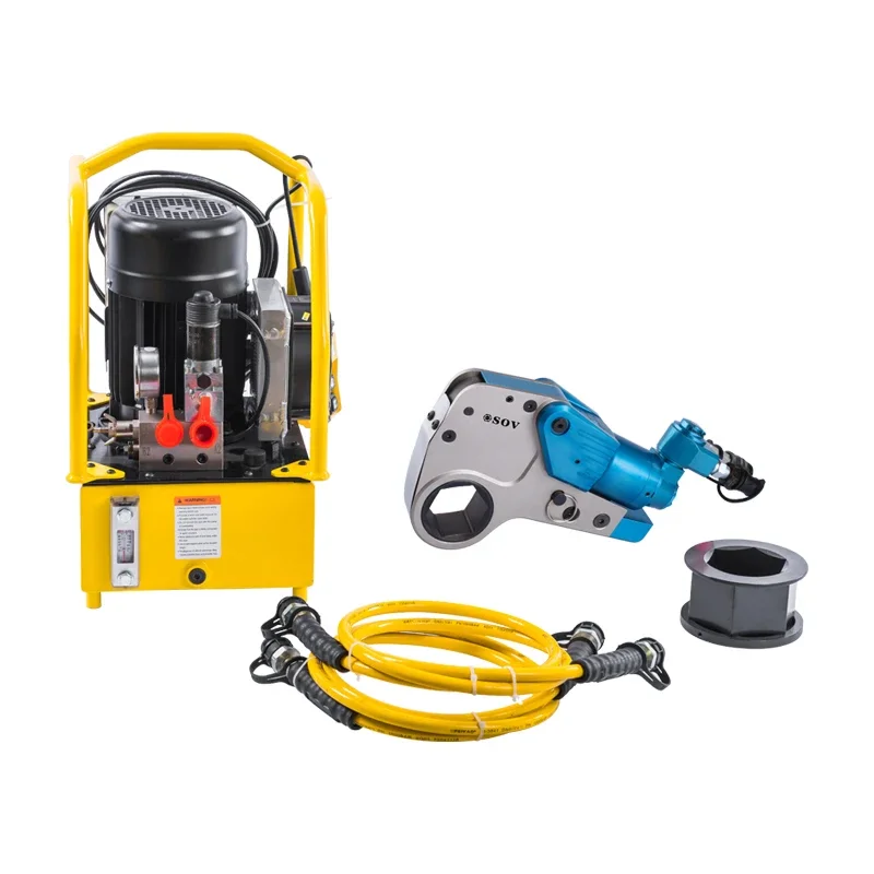 Set di chiavi a percussione dinamometriche idrauliche a cassetta esagonale regolabile