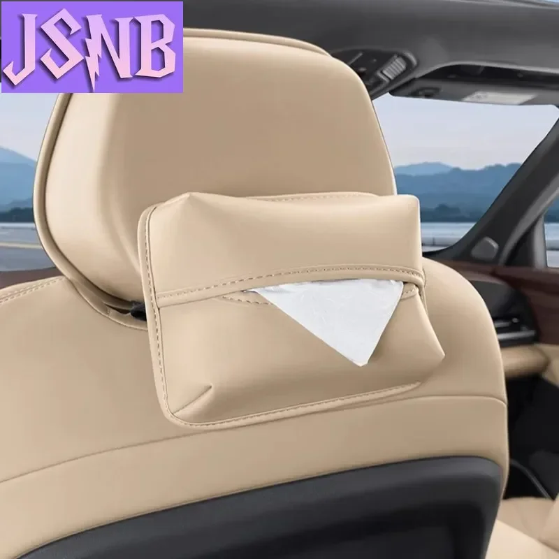 For Grand Koleos/Geely Monjaro KX11 Xingyue L Car Tissue Boxes Armrest Leather Tissue Storage Bag Seat Back Hanging Paper Bag