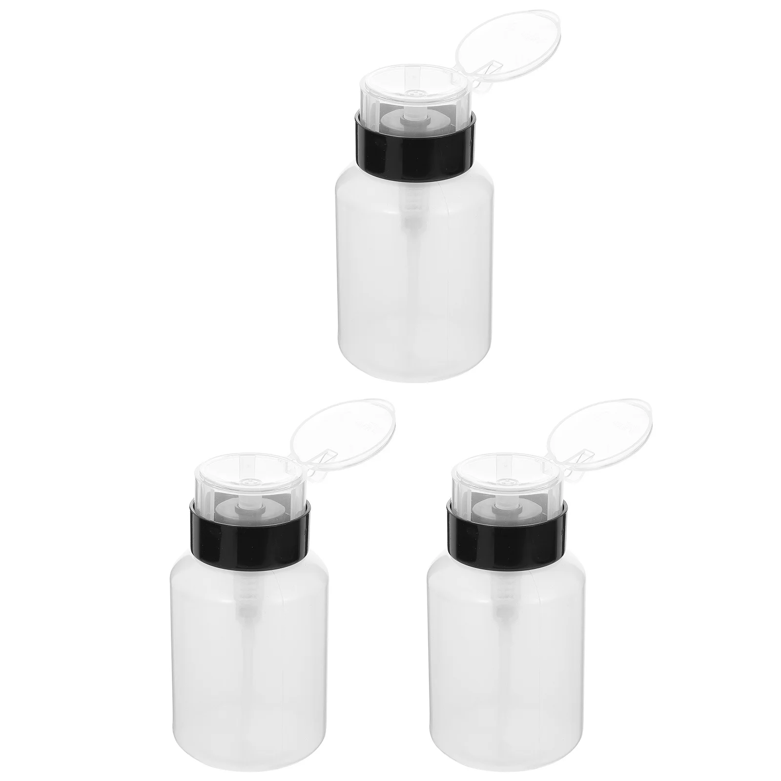 3-teilige Nagellackentferner-Flaschen, feine Handwerkskunst, leicht zu tragen, leere Flasche mit Pressentyp, geeignet für den persönlichen oder salongebrauch