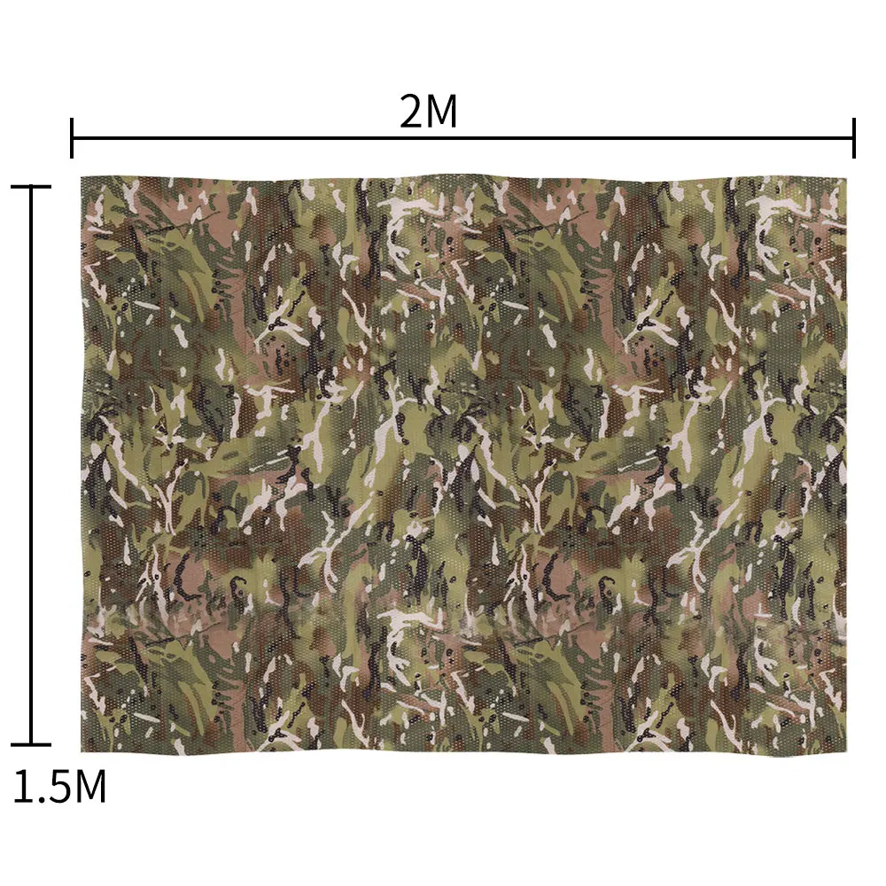 Outdoor Camouflage Net Outdoor Decorative Set Fabric Polyester Folding Netting 1.5*2m