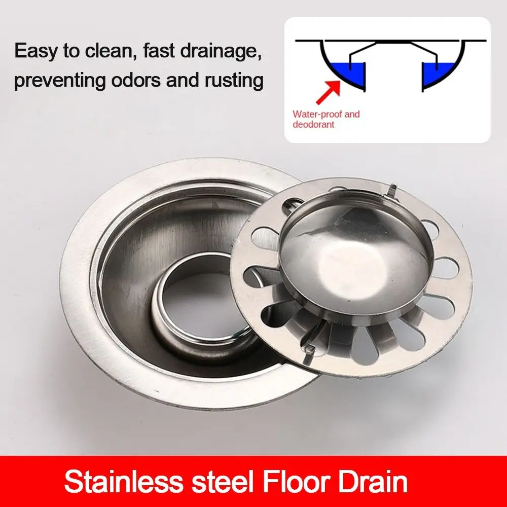 10/12cm Stainless Steel Floor Drains Anti-odor Drainage Strainer Washing Machine Drainer Shower Strainer Cover Bathroom Hardware