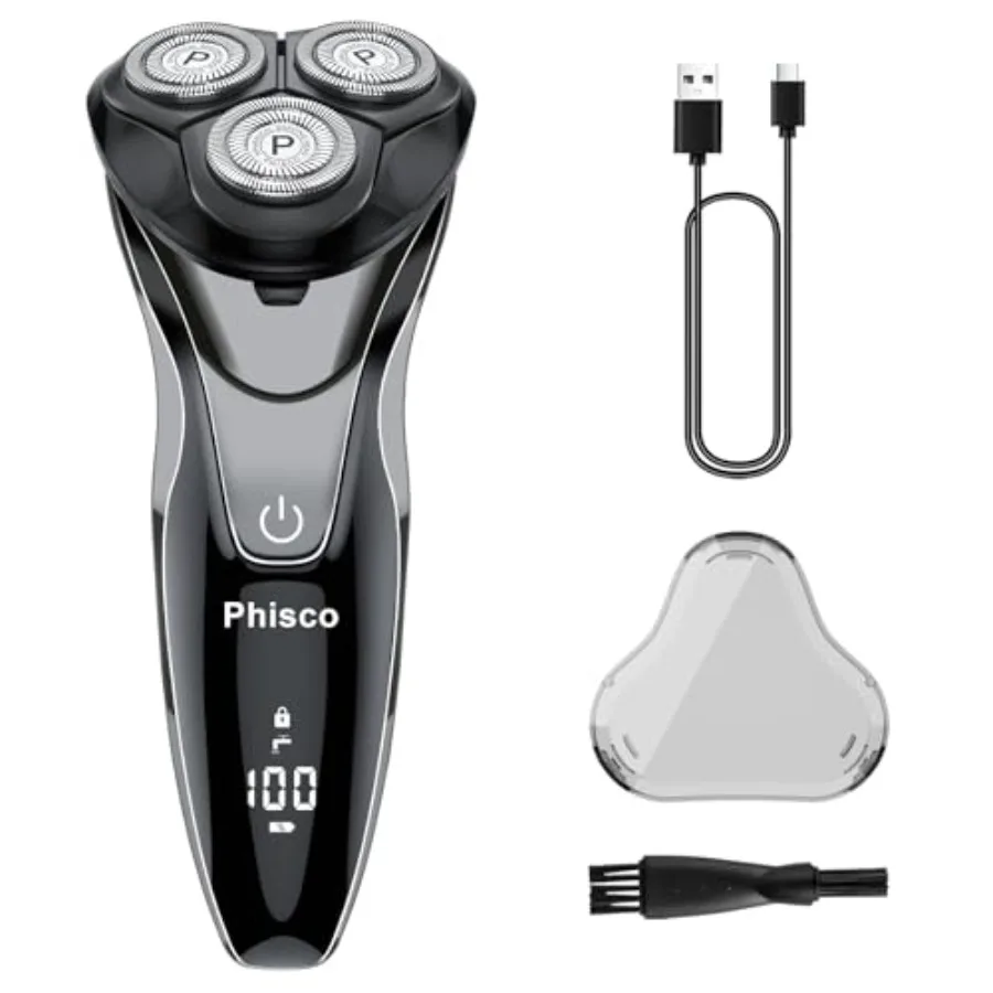 

Electric Razor for Men with Pop-Up Trimmer Rechargeable IPX7 Waterproof Electric Shaver Fast Charging Shavers for Men 120Mins R