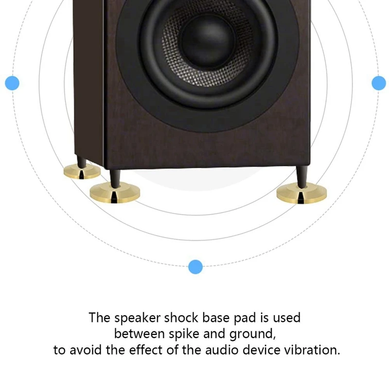 Smart-24 قطعة العالمي النحاس المتكلم المسامير منصات المتكلم صدمة قاعدة الوسادة عزل حامل قدم مخروط قاعدة الحصير الطابق 25X4 مللي متر