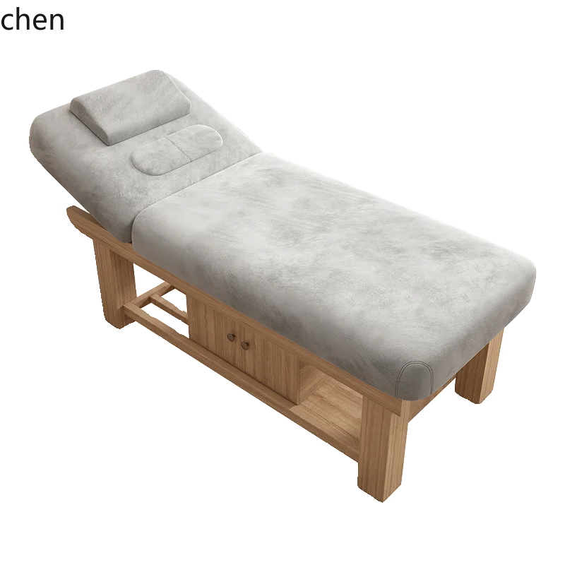 سرير التجميل LXC صالون التجميل الخشب الصلب الطب الصيني التقليدي تدليك العلاج سرير الأذن #5