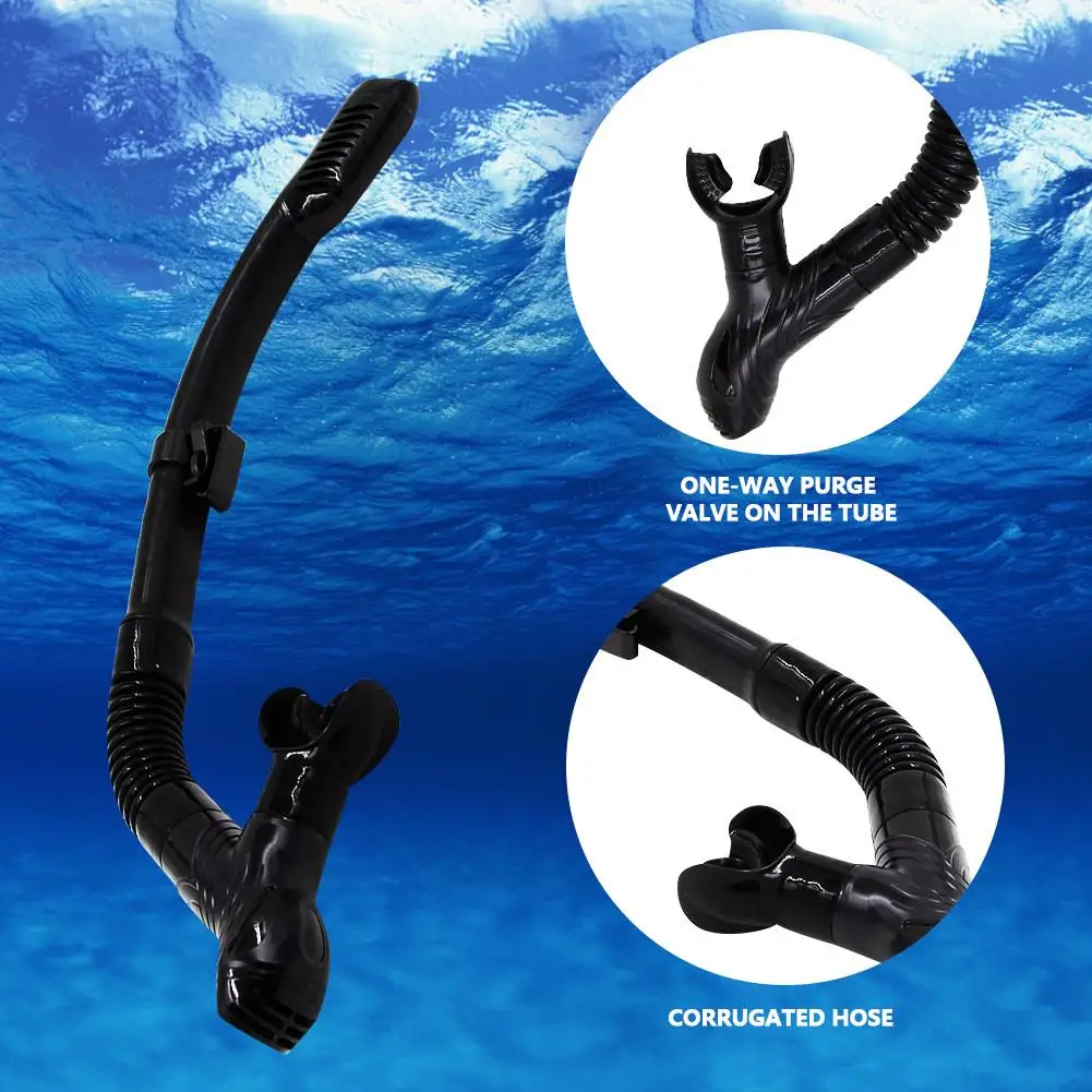 Set Masker selam silikon & Snorkel, atasan kering, kacamata bawah air untuk berenang & Snorkeling