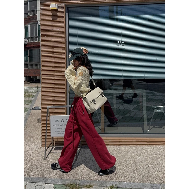 MEXZT Y2K سترة مشغولة من الصوف الأزهار المرأة Harajuku اقتصاص سترة ملابس خارجية الكورية الخامس الرقبة تريكو الشتاء طويلة الأكمام لاعبا