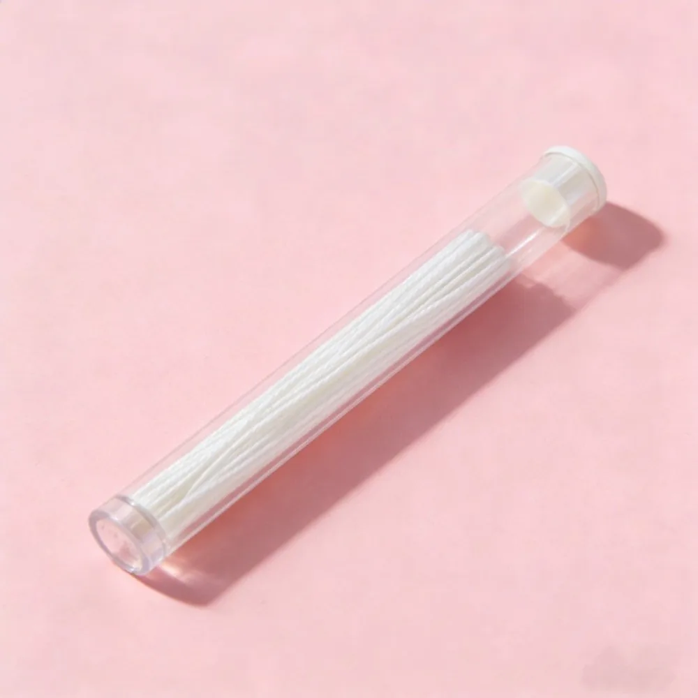 60Pcs Colorful Pierced Ear Cleaning Line Set Paper Floss Herb Solution Ear Hole Cleaning Kit Anti-Blocking Effective
