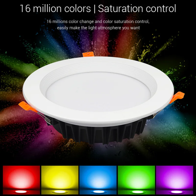 6W/9W/12W/18W/25W RGB+CCT LED Downlight Miboxer Dimmable Ceiling 110V 220V Indoor Panel lamp 2.4G Remote APP Control White/Black