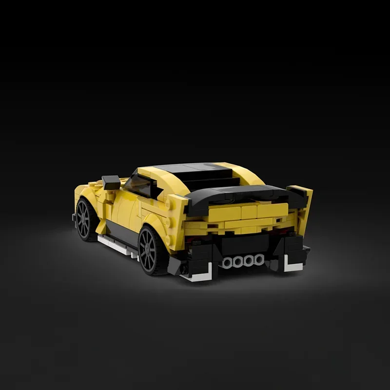 Champion Speed Cars Model Moc Building Blocks  Yellow Super Sports Car Bricks DIY Assembly Construction Toy Holiday Gifts