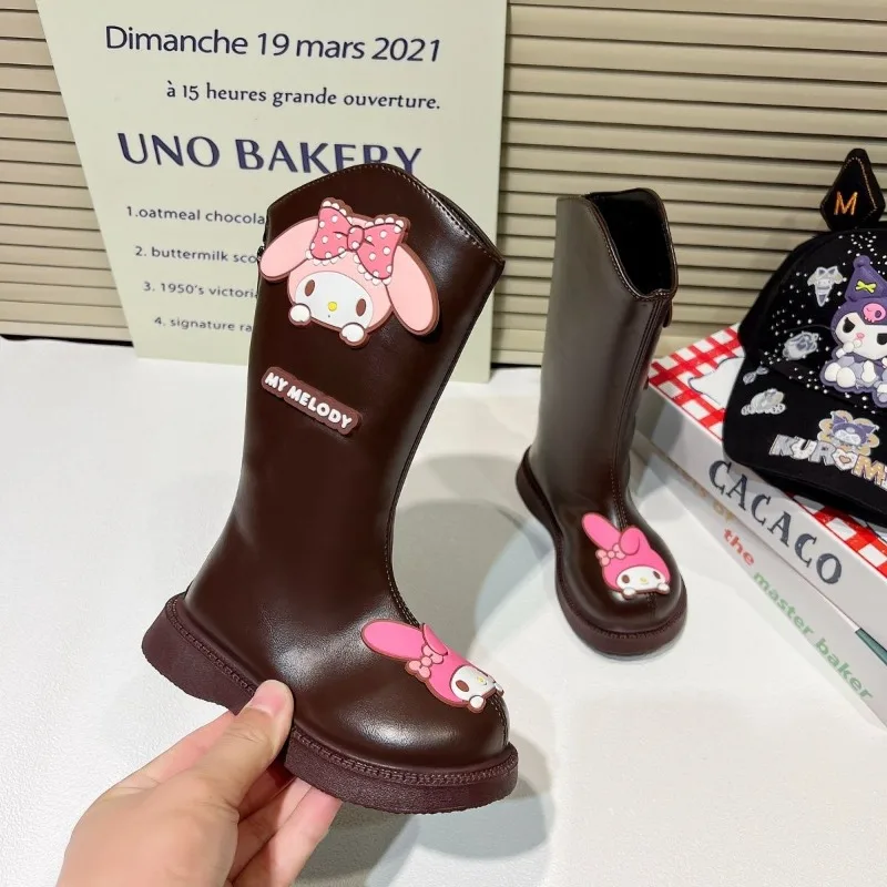 الحلو بلدي ميلودي قلادة Kawaii سانريو أنيمي أحذية طويلة 2025 لطيف الأطفال أحذية من الجلد الأطفال موضة هدايا للأطفال #5