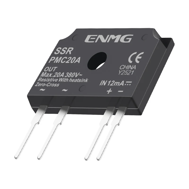 ENMG Miniature PCB Solid State Relay PMC Series, No Built-in Current-Limiting Resistor, Direct Control 380VAC 20A, Compact SSR M