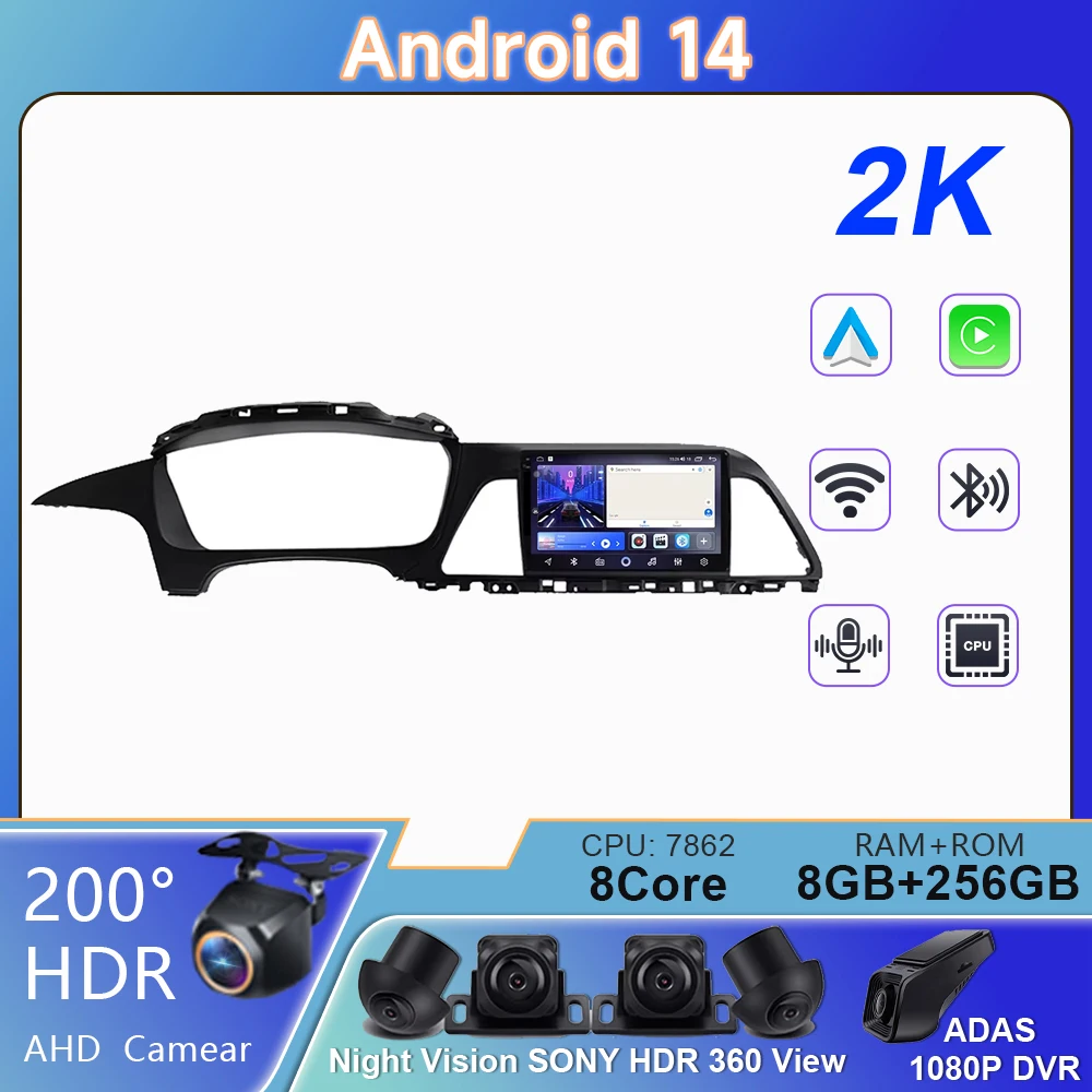 4G For Hyundai Sonata 7 LF 2014 2015 2016 2017-2020 BT Android Auto Car Radio Video Player GPS Navigation Multimedia No 2din DVD