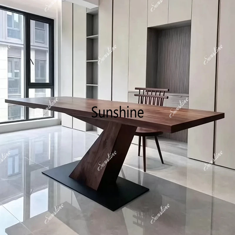 

Medieval solid wood dining table, home study desk, large board tea table