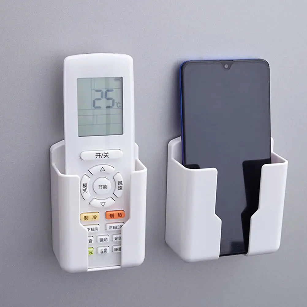 

Wall Remote Controller Box Premium Plastic Wall Mounted Phone Charging Storage Case for Home Office Remote Controller Container