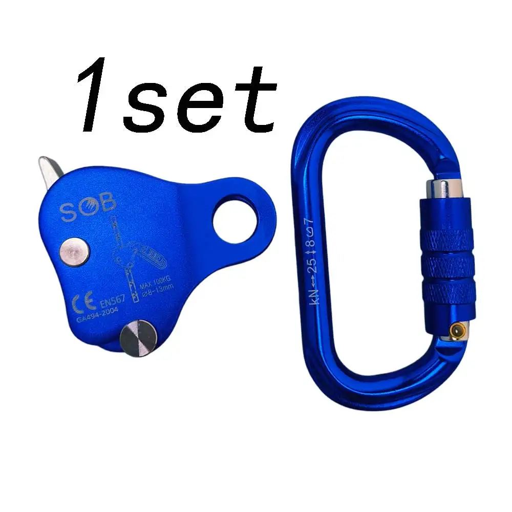 Rock Climbing Mobile Rope Grabs Descender Mountaineering Essential Fall Protection Equipment  Arborist Rescue Aerial Work