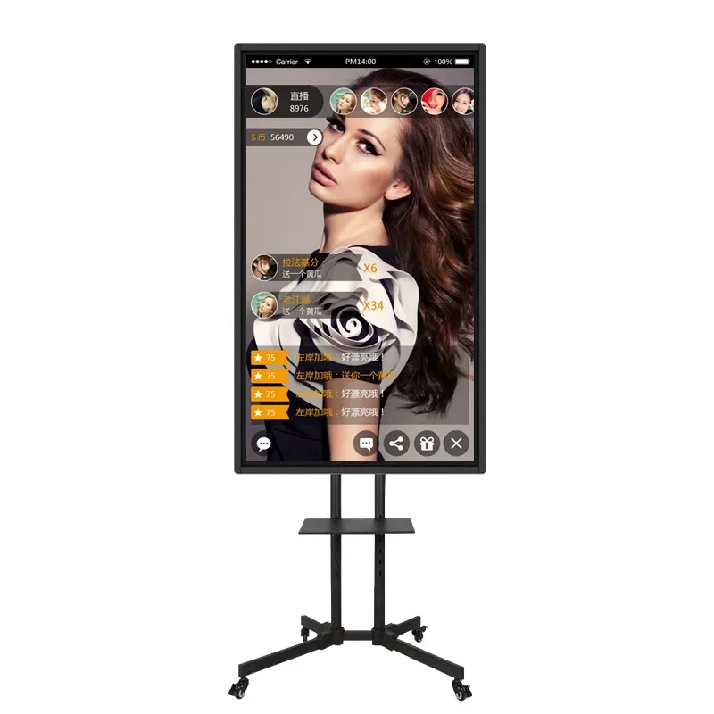 Black with the live large screen cell phone casting touch reverse control monitor video conferencing all-in-one 43 50 55 inch