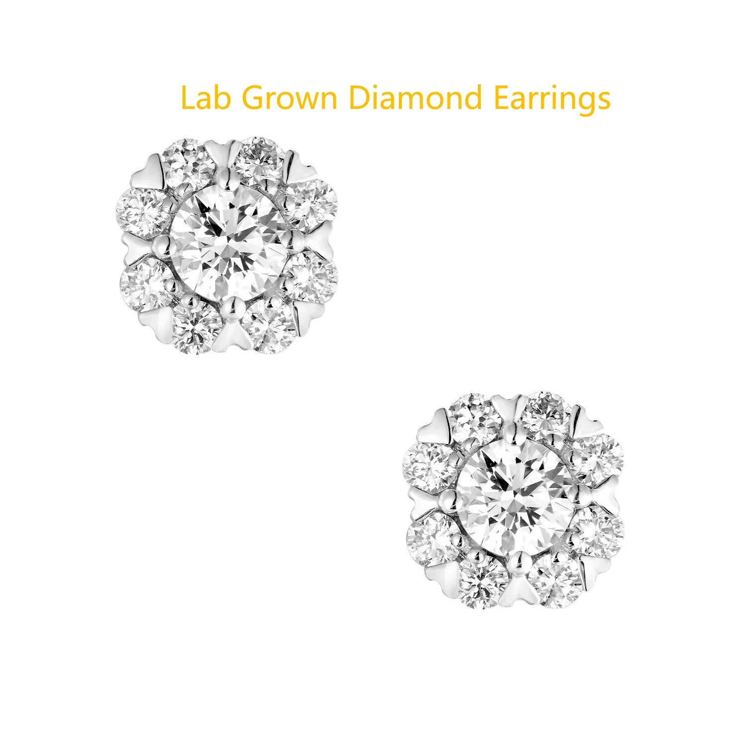 

1ctw Round Shape CVD HPHT Diamond Platinum 950 Lab Grown Diamond DEF VS-VVS Stud Earrings Anniversary Gift For Her