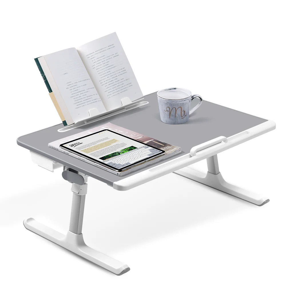 ergonomic pu leather foldable adjustable laptop notebook bed study table eat in bed desk floor portable removable laptop desks