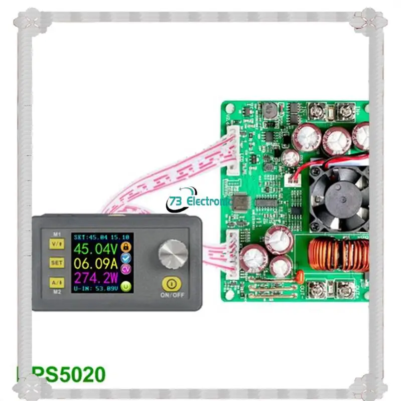 24-Hour Delivery DPS5020 Adjustable 50V 20A DC-DC Step-Down Voltage Regulator Power Supply Module, High Efficiency NO Communicat
