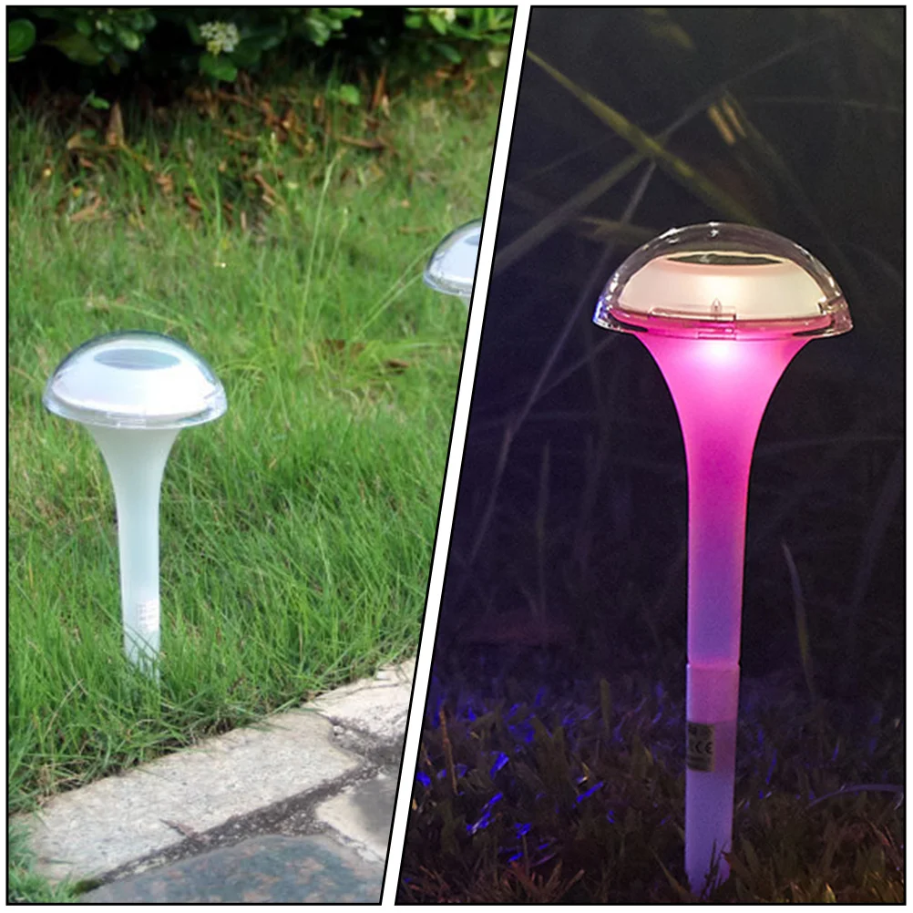 Lampe solaire de jardin en forme de champignon, 2 pièces, charge automatique, lampe de pelouse pour cour, passerelle, clôture, décoration, éclairage paysager
