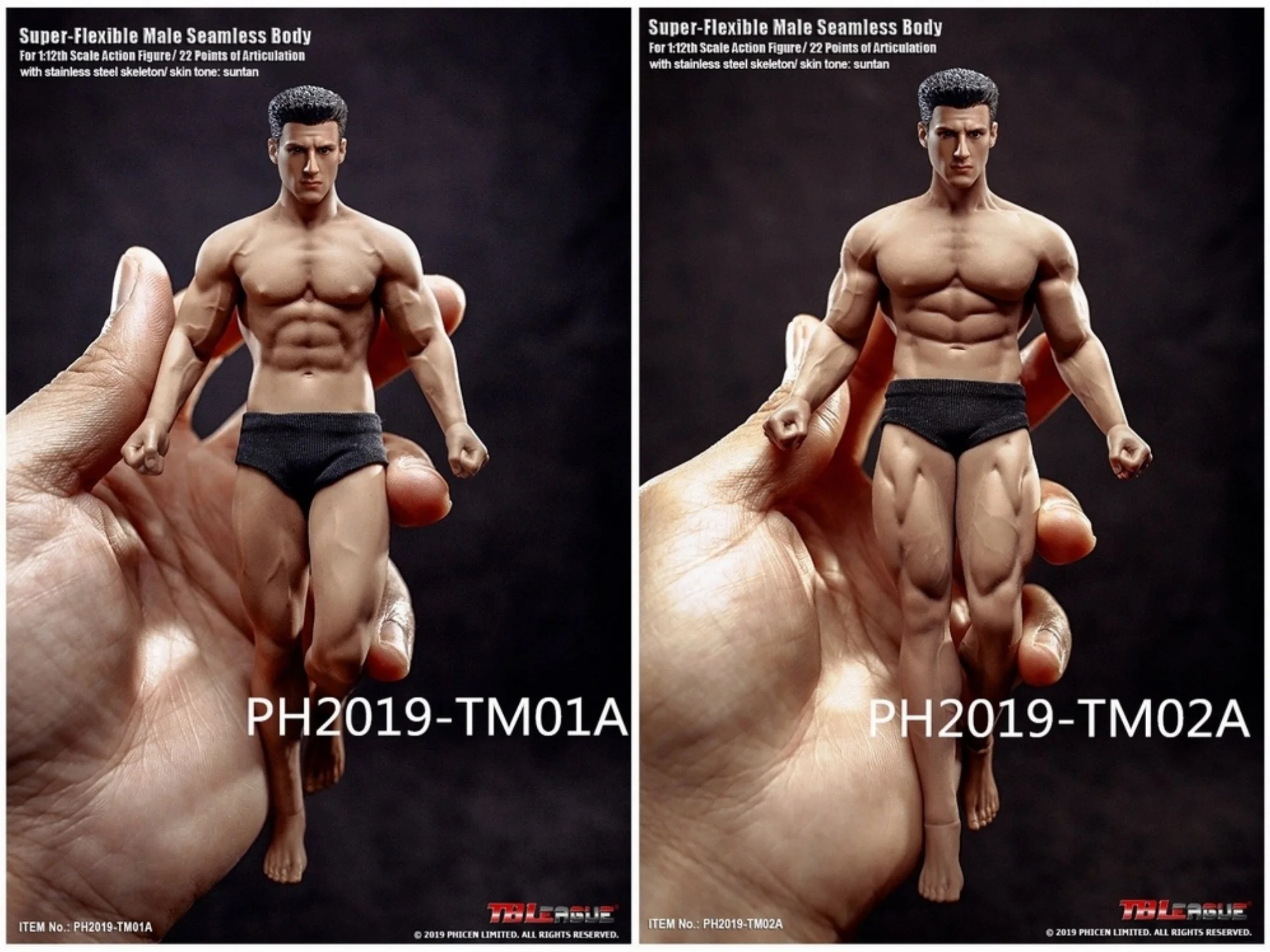 

TBLeague TM01A/TM02A 1/12 Seamless Muscle Flexible 6'' Body Action Figure