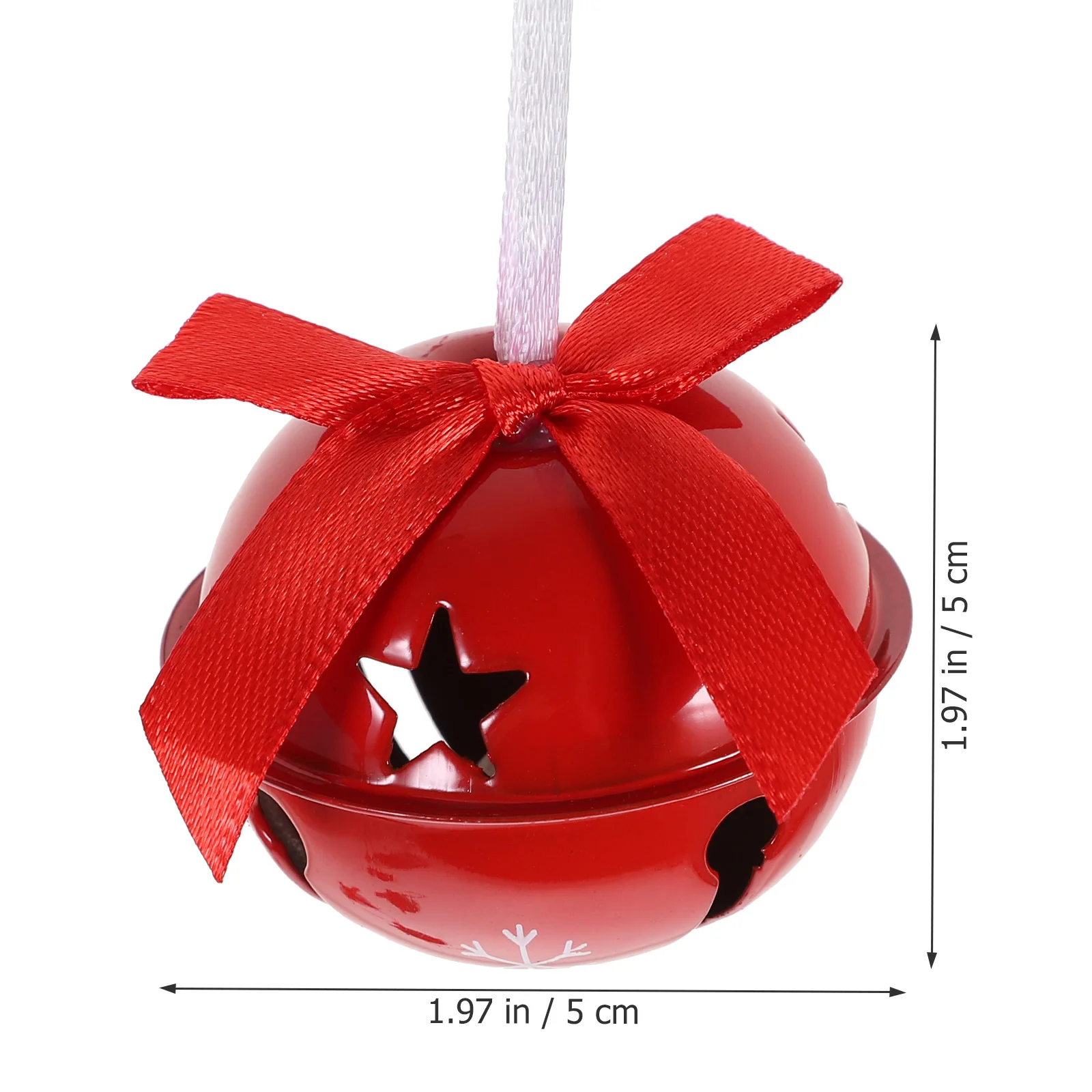 

6Pcs Christmas Tree Bell Shaped Pendants Creative Iron Xmas Ornaments Small Bell Decors Festival Decoration