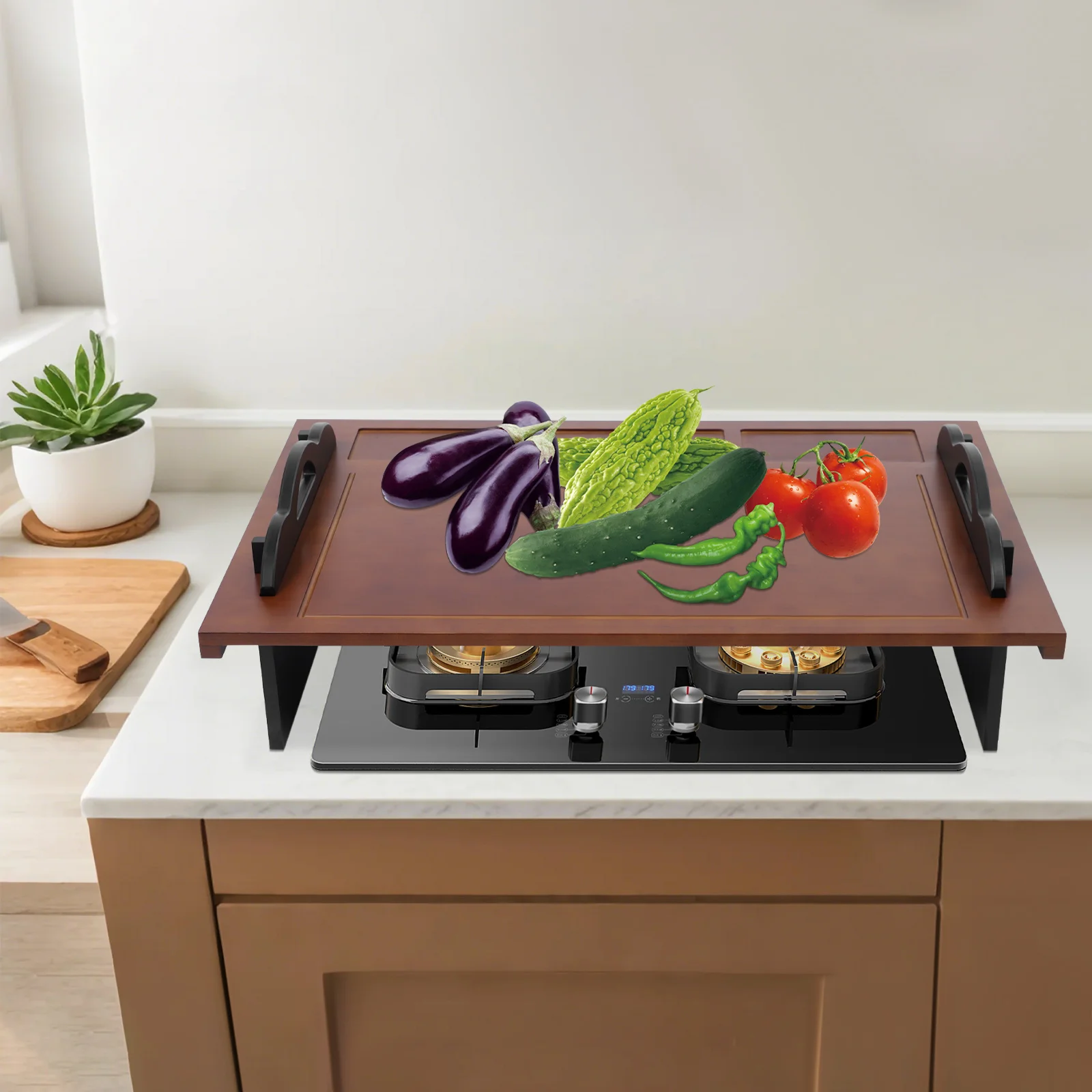 

Верхняя крышка печи Накладка на дровяную печь с 2 комплектами ручек Многофункциональная крышка для газовой и электрической плиты